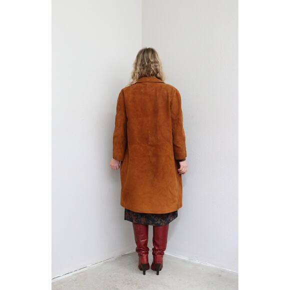 1970's Vintage Spanish Suede Mid Length Alfaro Coat ~ Men's MD Women's MD LG - Picture 6 of 11